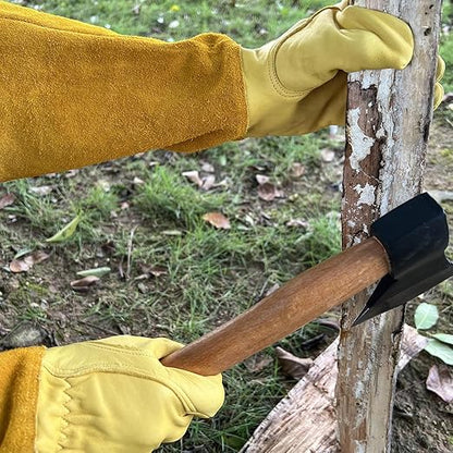 Thorn Proof Gardening Gloves, 100% Cowhide Comfortable Breathable for Rose Pruning, Cactus Handling and Gardening