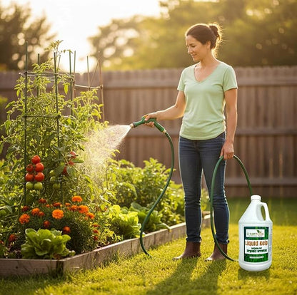 GS Plant Foods Liquid Kelp Fertilizer – Suitable for Organic Growing, OMRI Listed Seaweed Concentrate for Lawns, Gardens & Soil - 1 Gallon (Makes Up To 800+ Gallons)