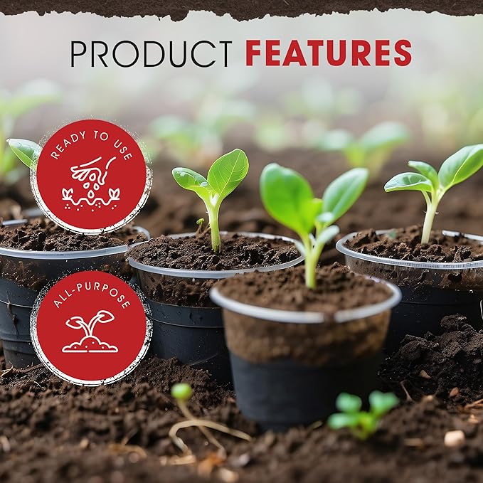 Michigan Peat 4-Pack Compost and Manure Blend, Garden Magic Mix w/Odor-Free Blend, 40 Lbs - Outdoor Lawn and Gardening Mixture with Nutrients and Minerals for Soil Potting and Planting