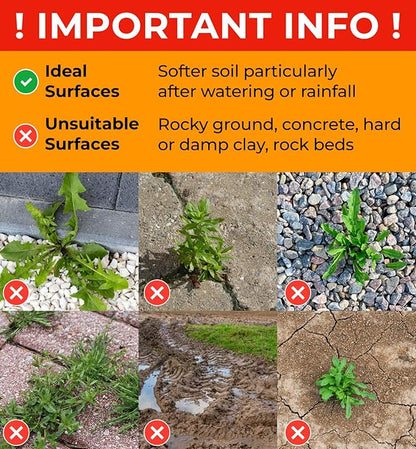 Stand Up Weed Puller Tool with Long Handle - Dandelion Weeding Tool, No More Bending