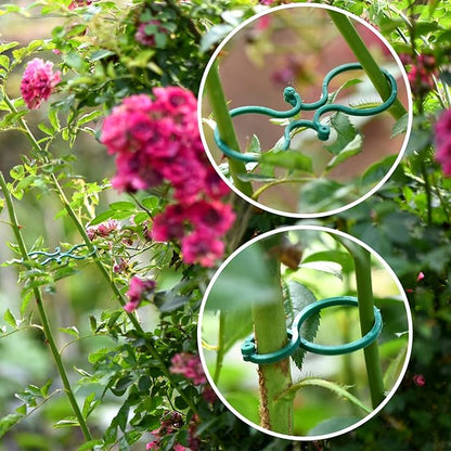 118 Feet Soft Plant Tie Green Twist Garden Ties with 20PCS Plant Clips for Plants Gardening Home Office Organization TPR Garden Ties Supplies with 2mm Diameter