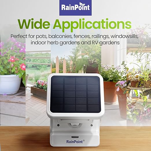 BALDR Automatic Solar Plant Watering System - WiFi Solar Drip System & App-Controlled Water Pump with Timer - Indoor Solar Power Irrigation System Smart Scheduling for House Plants While You are Away