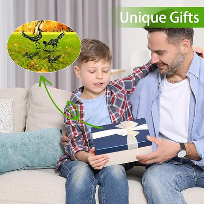 Roadrunner Metal Garden Stakes Yard Decor, 4PCS Black Roadrunner Silhouette Statues Garden Decorative Gifts for Yard Art, Patio, Outside, Lawn Ornaments, Christmas, Backyard, Pathway