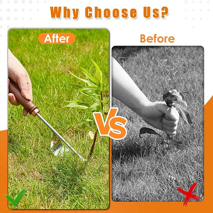 Easy to use Garden Weeding Tool with a Durable Unique Lever Design and V-Shaped Fork for Easy Removal of Weeds and Their Roots(13.58In * 1.13 inches) G-BAR