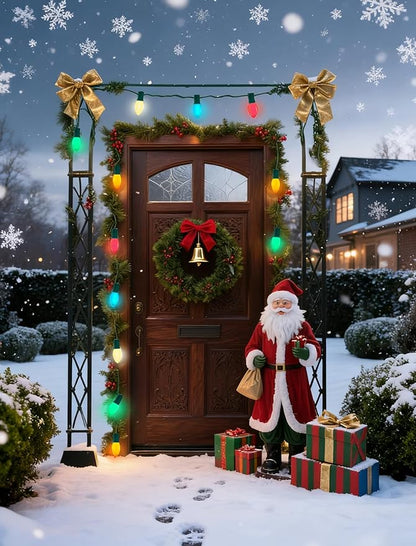 25Ft Multicolor Christmas Lights Outdoor, C9 7W Vintage Ceramic Christmas String Lights with 26 Colorful Bulbs, Hanging Patio Lights for Porch Roofline Christmas Tree Garden Pathway Indoor Decor