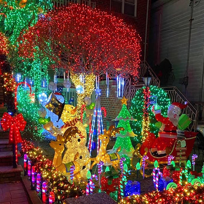 YEGUO 165ft 500 LED Christmas Lights Outdoor Waterproof, Red String Lights Plug in, Twinkle Christmas Tree Lights Indoor with Timer Memory 8 Modes