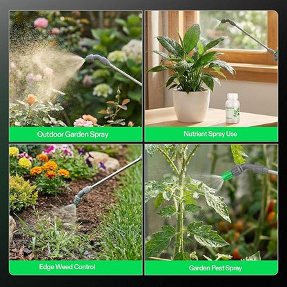 VIVOSUN 1 Gal/4L Pump Sprayer, Garden Water Sprayer for Plants, Weeds & Lawn Care, with 3 Nozzles, 50'' Long Hose & Pressure Relief Valve
