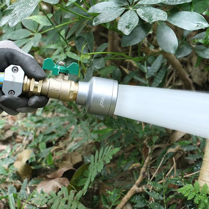 STYDDI Full Flow Brass Garden Hose Shut Off Valve, Heavy Duty 1-Way No Restricted-Flow Water Shut-Off Connector, 3/4” GHT High Flow Hose Ball Valve Adapter Coupling, Lawn Hose-end Flow Control Valve