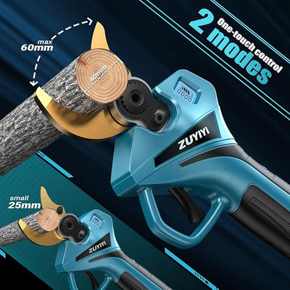 Cordless Electric Pruning Shears for Makita 18V Battery, 2.4" Cutting Brushless Electric Pruner, Tree Branch Cutter for Tree & Flower Trimming w/LED Display, 2 Levels Adjustable (Bare Tool)
