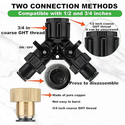 98 Ft Drip Irrigation System,360°Bendable Drip Irrigation Kit,25 Nozzles and 27 Quick Connectors,Automatic Garden Irrigation System,Adjustable Atomizing System for Plants, Greenhouse,Yard,Lawn