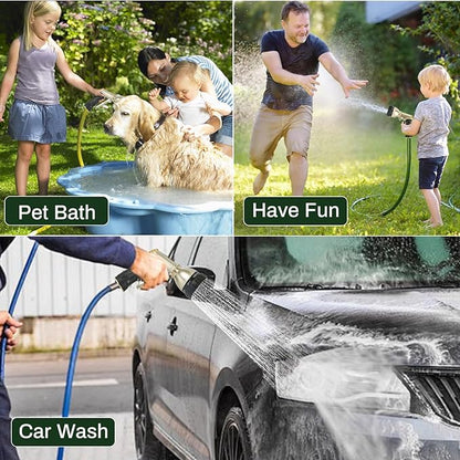 ARXIVE Garden Hose Nozzle,Heavy Duty High Pressure Hand Sprayer,100% Metal Water Hose Sprayer Nozzle with 7 Spray Patterns for Watering Garden,Lawns,Car Washing and Pet Washing