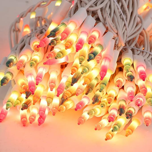LJLNION 3 Sets Easter String Lights, 150 Count 30 FT Each White Wire Mini Pastel Fairy Lights, 120V UL Certified Connectable Xmas Lights for Garden Patio Holiday Party Outdoor Decoration, Multicolor