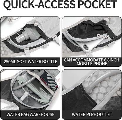 Hydration Pack Backpack, Lightweight Water Backpack with 2L Leakproof Hydration Bladder Daypack for Men Women,Running Hydration Vest for Outdoor Trail