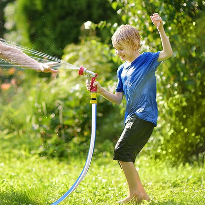 Short Leader Blue Garden Hose 3/4 in. x 15 ft.-Kink Free, Leakproof, Flexible -Heavy Duty Durable Lightweight Water Pipe for Commercial Use, Lawn Care & Equipment Connection - Male to Female Fittings