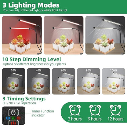 Grow Light 6500K Full Spectrum Plant Grow Lights 84 LED Plant Light with Clip Grow Lamp for Indoor Plants Growing Lamps（1PCS）