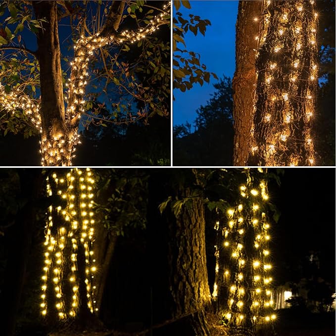 Vigdur 2 Pack 13ft 50 Clear Outdoor String Lights on White Wire Cord, UL Approved for Indoor/Outdoors Use, Connectable 120V Clear Outdoor Lights for Xmas Patio Home Party Garden Decor(White)