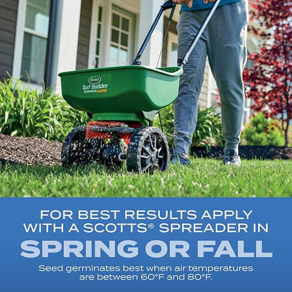 Scotts Turf Builder Grass Seed Sun & Shade Mix with Fertilizer and Soil Improver, Thrives in Many Conditions, 2.4 lbs.