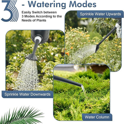 2 Gallon Watering Can for Outdoor Plants, Plant Watering Can with Removable Long Spout and Stainless Steel Sprinkler Head, Large Water Can for Garden Flowers Vegetables