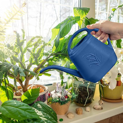 Watering Can - for Home Plant Garden - 1 Gallon - Blue
