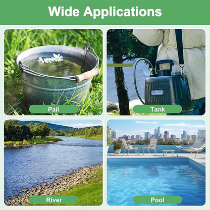 Battery Powered Sprayer Wand,23.6" Electric Sprayer Telescopic Wand with 3 Spray Forces, Battery Indicator, 16.4FT Hose, 3 Mist Nozzles for Lawn and Garden