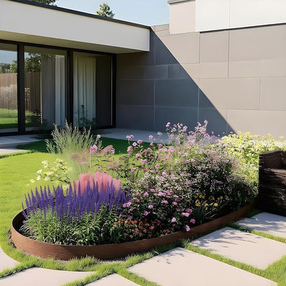 Edging for Landscaping,Flower Bed Border | 33 Feet Metal Decorative Fence Barrier for Garden Patio Backyard Landscape Flower Bed Outdoor