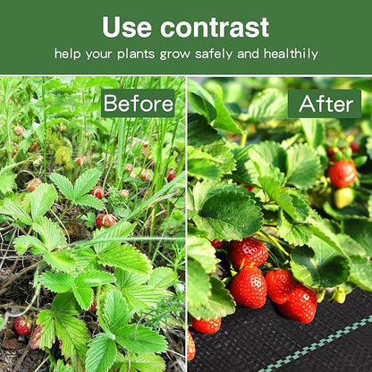 6FT*300FT Landscape Fabric Weed Barrier Fabric Heavy Duty, Weed Gardening Ground Cover Mat, Weed Control Garden Cloth, Woven Geotextile Fabric for Underlayment, Commercial Driveway Fabric, Black