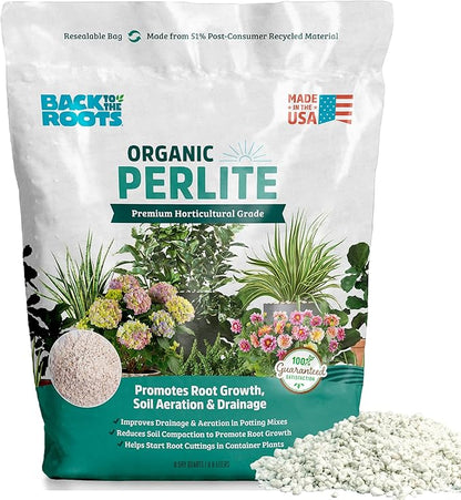 Back to The Roots 100% Organic Perlite | Made in The USA | Premium Nutrition for Indoor and Outdoor Plants