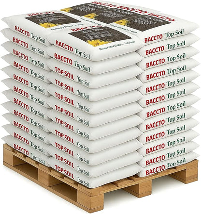 Michigan Peat Company Baccto Top Soil for Lawns, Patchworks, Gardens, Planting Beds, and Shrub and Tree Transplant Mixtures, 50 Pound Bag, 50 Pack