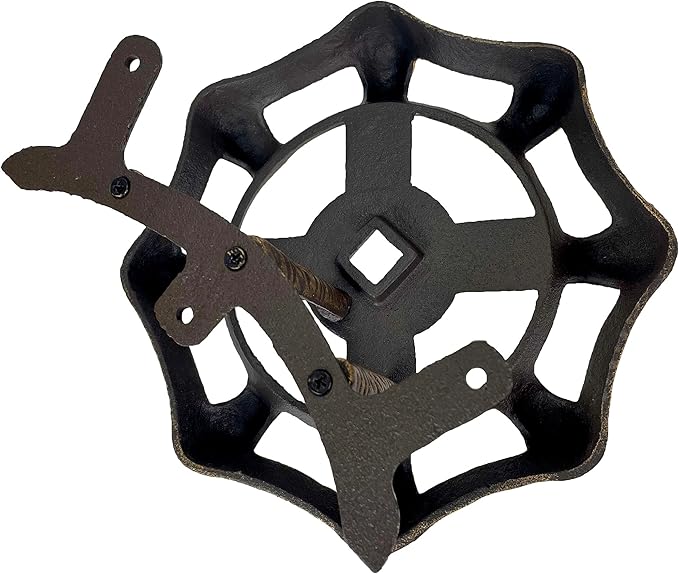 Vintage Outdoor Faucet Spigot Garden Hose Holder - Cast Iron with Weather-Resistant Bronze Finish - Decorative Wall-Mounted Hose Hanger - Holds 75 Feet - Ideal for Garden and Patio