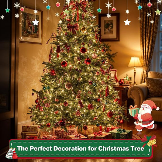 Christmas Cluster Lights Plug-in -52FT 800 LED Firecrackers String Lights,8 Modes Timer Waterproof Twinkle Fairy Lights for Christmas Tree Garland Party(Warm White)