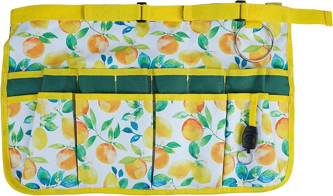 MELOTOUGH Bucket Caddy Organizer Bucket Tool Organizer for Garden Tools Fit 3.5 to 5 Gallon Bucket (Yellow Flower)