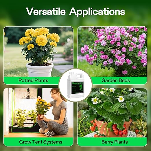 VIVOSUN Bloom Juice (0-6-4), Flowering Supplement Liquid Fertilizer for Flowering Stage, Concentrated Plant Food for All Flowering Plants, 32 Ounces/1 Quart