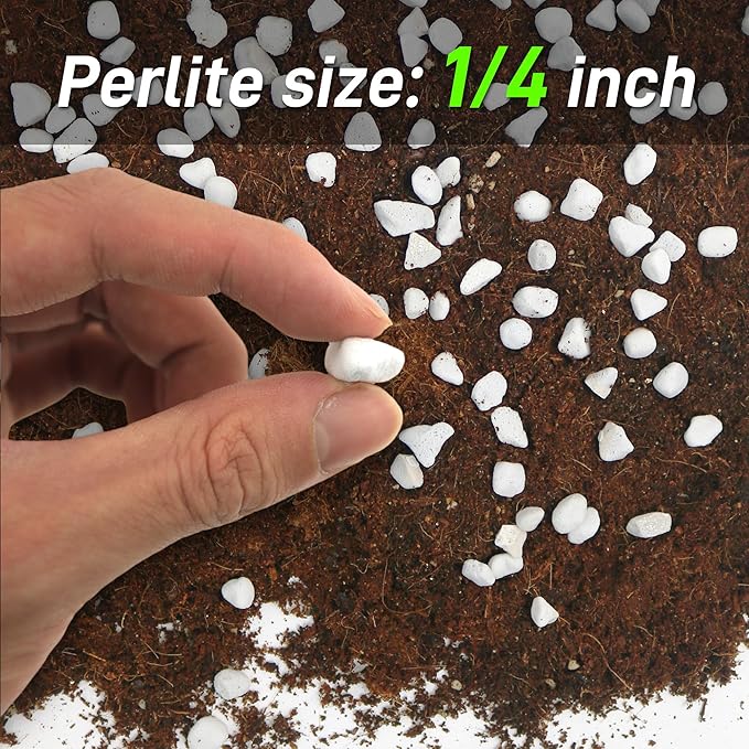 29 Quarts Perlite for Plant Soil - Amendment for Potting Soil, Improves Drainage and Aeration for Soil,Better for Root Growth (1/4 inch)