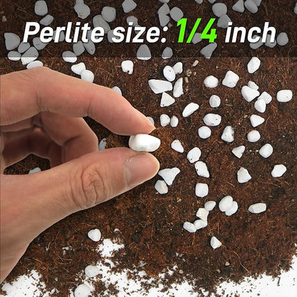 9 Quarts Perlite for Plant Soil - Amendment for Potting Soil, Improves Drainage and Aeration for Soil,Better for Root Growth (1/4 inch)