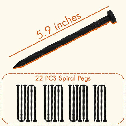 Gardzen 1.5" x 20' Landscape Edging Kit, Garden Edging Coil Comes with 24 Pcs Spikes, No Dig Lawn Border Design