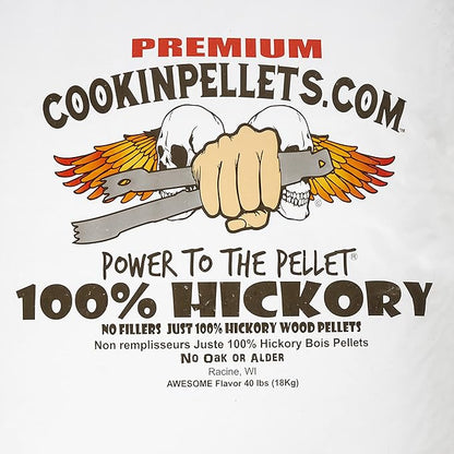 CookinPellets Black Cherry Smoker Smoking Hardwood Wood Pellets Bundle w/CookinPellets Premium Hickory Grill Smoker Smoking Wood Pellets, 40 Lb Bags