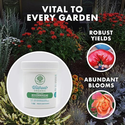 Organic 5 oz Mycorrhizae 16 Species Inoculant Treats 6,000 4-Inch Plants. Explodes Root Growth, Saves Water. Allow Your Plants, Garden and Trees to Thrive!