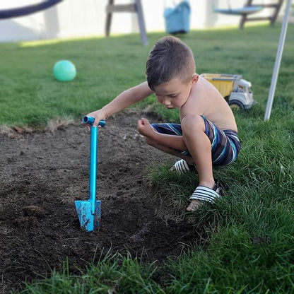 DMOS Nomad Shovel - Lightweight Aluminum Trowel for Camping, Overland, Hunting, & Off-Road Use - Azure - Mini