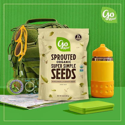 Go Raw , Sprouted Pumpkin and Sunflower Seed Mix| Keto | Vegan | Gluten Free Snacks | Organic | Superfood (Packaging May Vary), 14 oz(Single) (71450-64157), .0 Oz, Unsalted Mix 1 Pound 16.0 Ounce