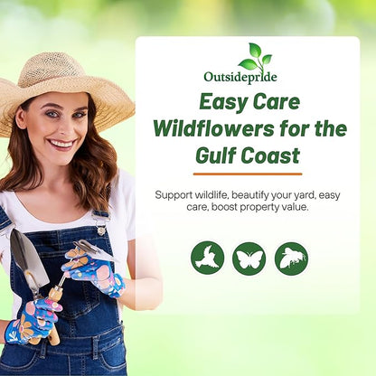 Outsidepride Gulf Coast Wildflower Seed Mix - 1/4 lb Perennial & Annual Wild Flowers for Full Sun & Partial Shade - Ideal for Pollinator Gardens & Vibrant Landscapes for Southern Florida & Texas