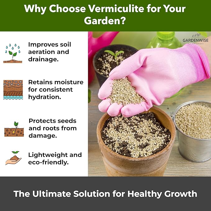 Organic Superfine Vermiculite for Indoor Gardening Plants and Mushrooms – Enhances Soil Aeration, Seed Germination, Rooting Cuttings – Small Packages and Bulk (Vermiculite Grade 1-Superfine,15 quarts)
