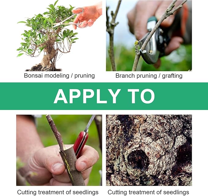 Tree Wound Pruning Sealer, Tree Wound Dressing with Brush, Tree Wound Sealer Healing Paste,Quick Recovery of Tree and Bonsai (2 PCS)