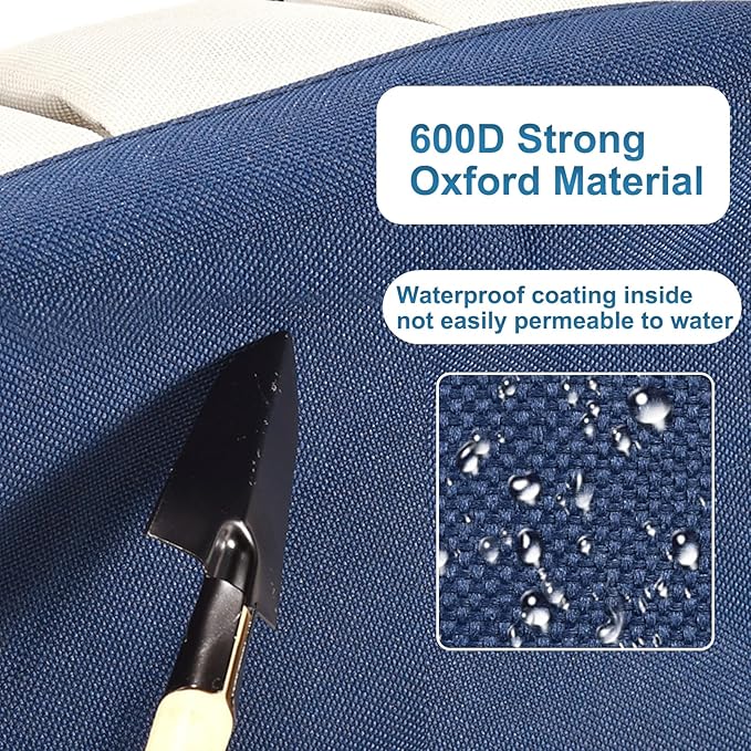 Garden Tool Bag Organizer, Heavy Duty Gardening Tote Bag with 7 Pockets and Zippers Pockets, Garden Home Tool Kits Organizer, (Tools are not included), Gray