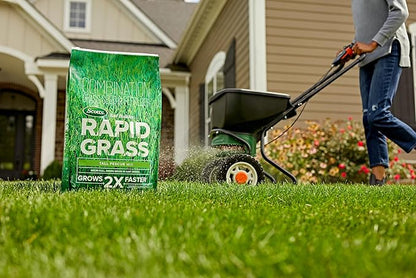 Scotts Turf Builder Rapid Grass Tall Fescue Mix, Combination Grass Seed and Fertilizer, Grows Green Grass in Just Weeks, 16 lbs.
