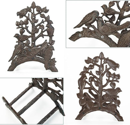 Sungmor Heavy Duty Cast Iron Hose Holder,Garden & Yard Decorative Birds Wall Mounted Hose Butler,Water Pipe Holds,Rack,Hanger,Antique Wall Decorations