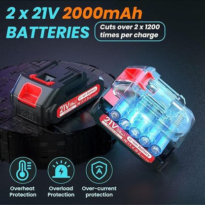 Electric Pruning Shears Cordless Pruner Shears Brushless 2.0 Inch Cutting Diameter with 2 * 2Ah Battery Pruning Shears Garden Tool for Tree Trimming Branch Cutter