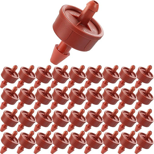 200Pcs 2GPH Pressure Compensating Irrigation Spot Drippers,Constant Flow Barb Outlet Watering Dripper Emitters Heads Parts for 1/4 Inch Watering Tubing Line for Garden Pots Plant Irrigation Systems