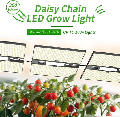 FARMLITE Grow Light for Indoor Plants Quantum Board Grow Light Full Spectrum Led Grow Lights Growing Lamp Daisy Chain Dimmable (300Watts)