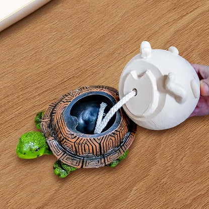 Smily Face Succulent Planter Pot, Funny Turtle Self-Watering Planter Pots, Lawn Decor Tortoise Statue for Patio, Balcony, Yard Ornament with Drainage Hole, Unique Housewarming Gifts