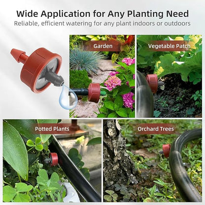 30PCS 0.75 GPH Pressure Compensating Drip Irrigation Spot Watering Drippers/Emitters, Self-Cleaning Constant Flow Drip Irrigation Emitters Heads Irrigation Drippers Parts for Drip Irrigation System